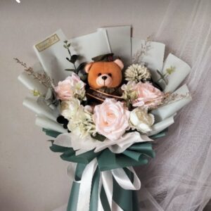 buket boneka bunga 3 gede L